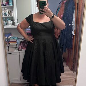 Mac Duggal Black Midi Dress